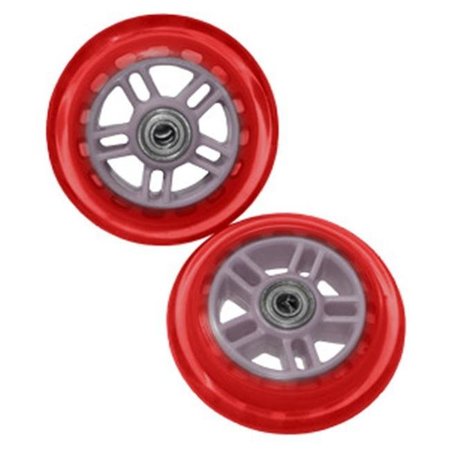 RAZOR USA Razor 134932-RD Set Of Two 98MM Replacement Wheels For Razor A And A2 Kick Scooter - Red 134932-RD
